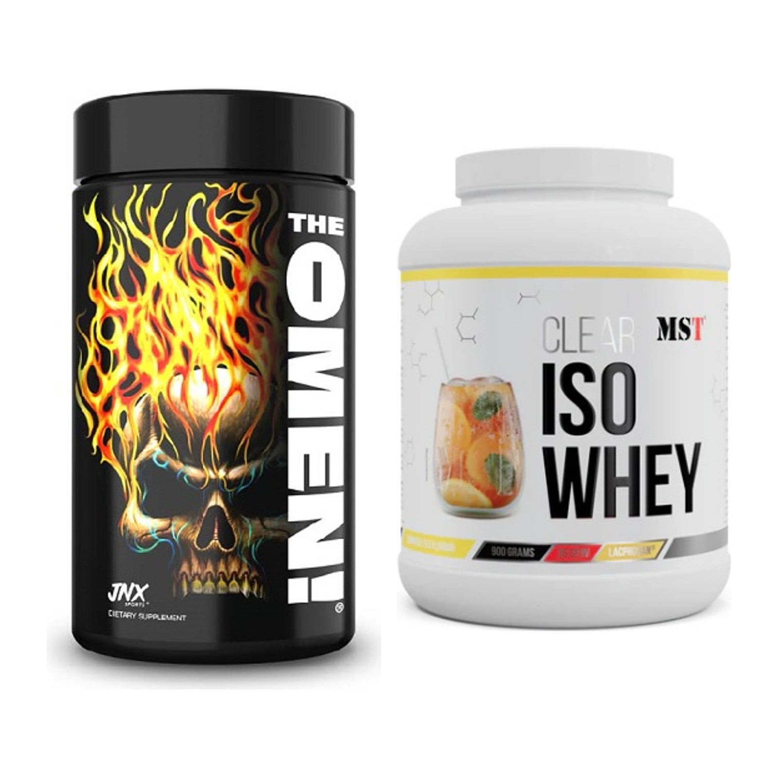 Diät-Duo: JNX Sports The Omen! 100 Kaps. + MST Iso Clear – alle enthaltenen Artikel