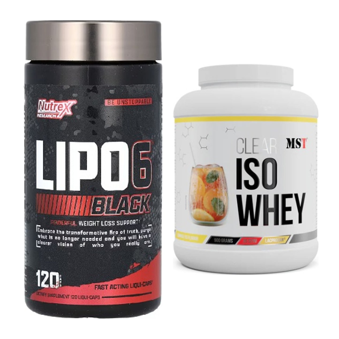 Diät-Duo: Nutrex Lipo 6 black 120 liquid + MST Iso Clear – alle enthaltenen Artikel