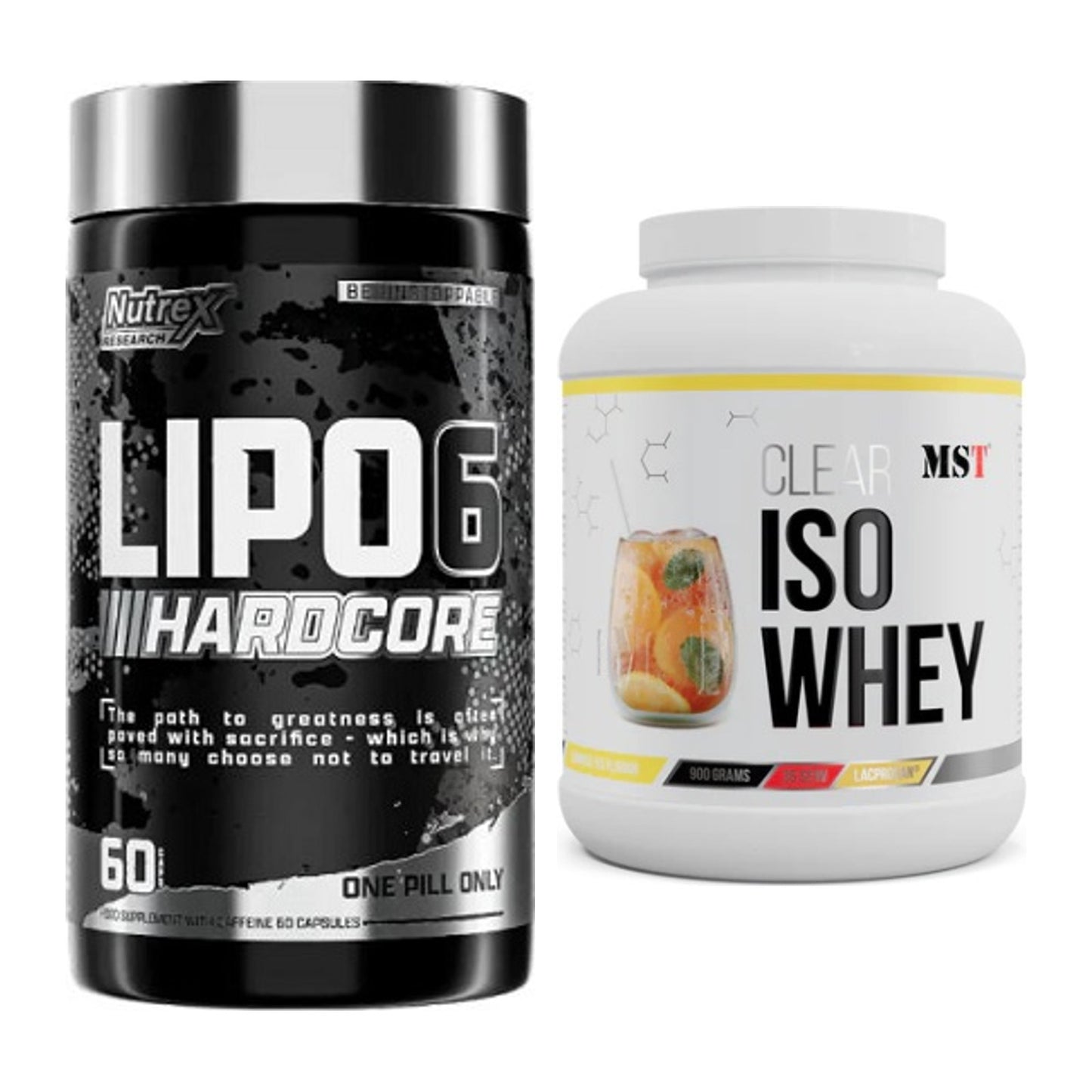 Diät-Duo: Nutrex Lipo 6 Hardcore + MST Iso Clear – alle enthaltenen Artikel