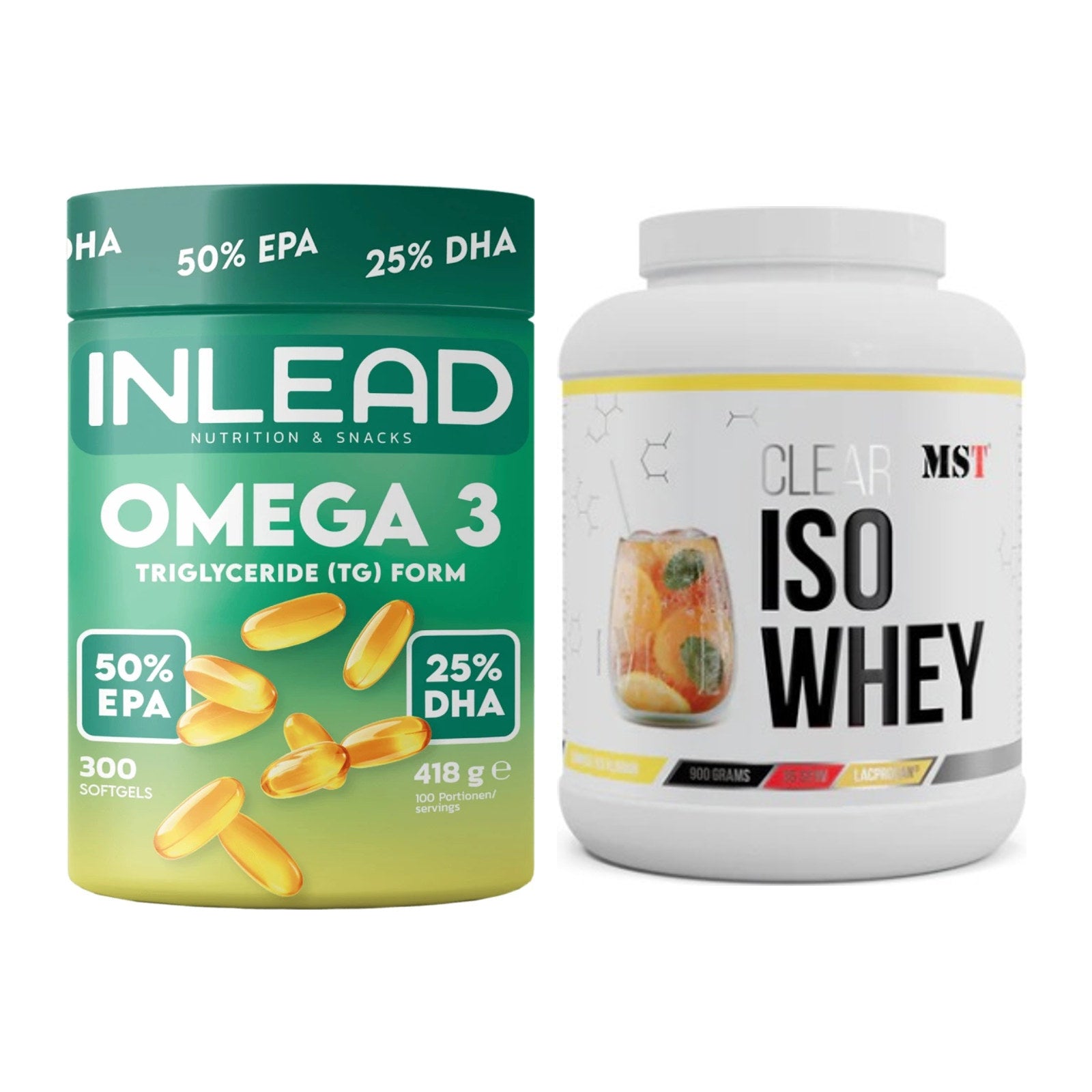 Diät-Duo: INLEAD Omega-3 + MST Iso Clear – alle enthaltenen Artikel