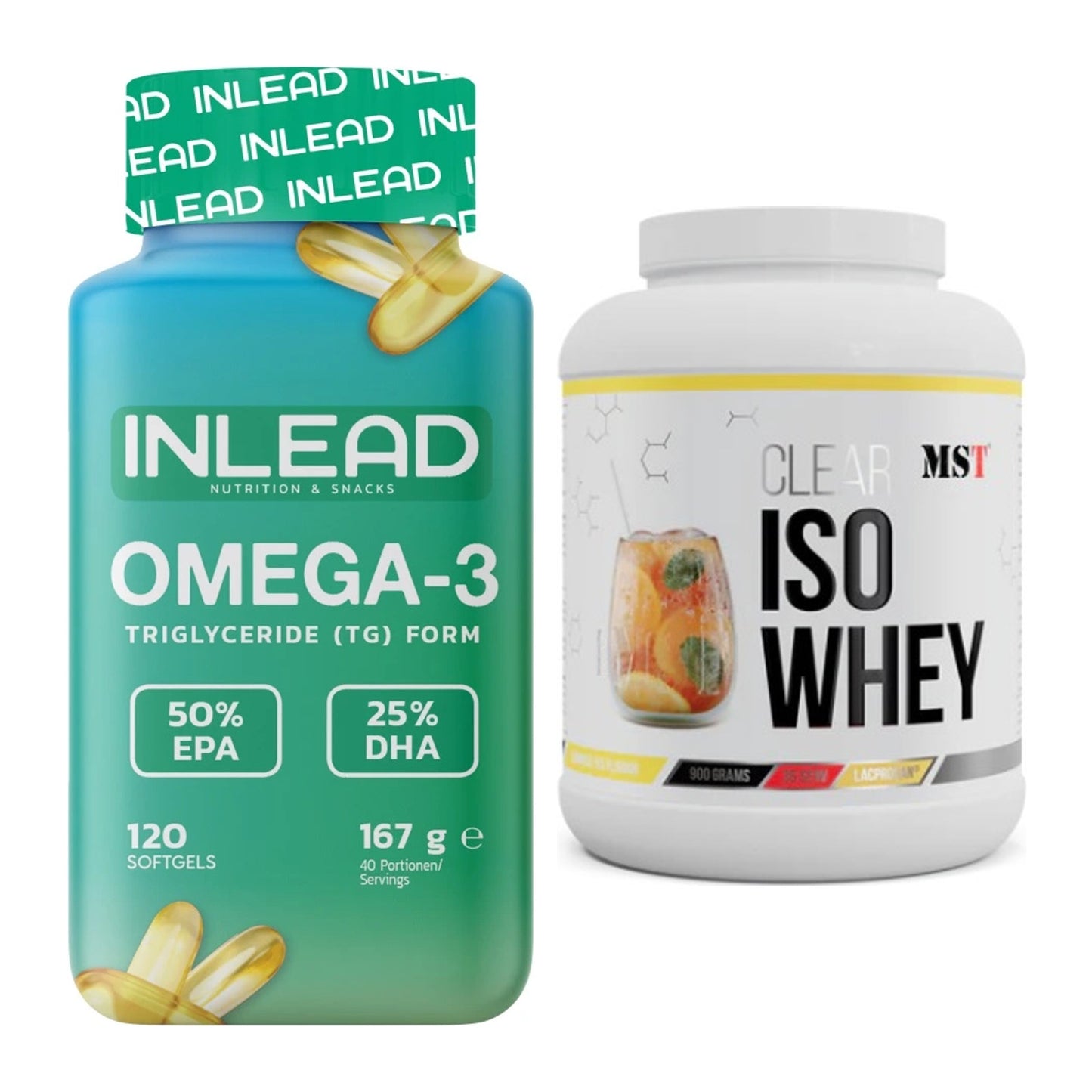 Diät-Duo: INLEAD Omega-3 + MST Iso Clear – alle enthaltenen Artikel