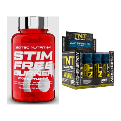 Diät-Duo: Scitec Stim Free Burner + NXT Nutrition TNT Nuclear Shots – alle enthaltenen Artikel