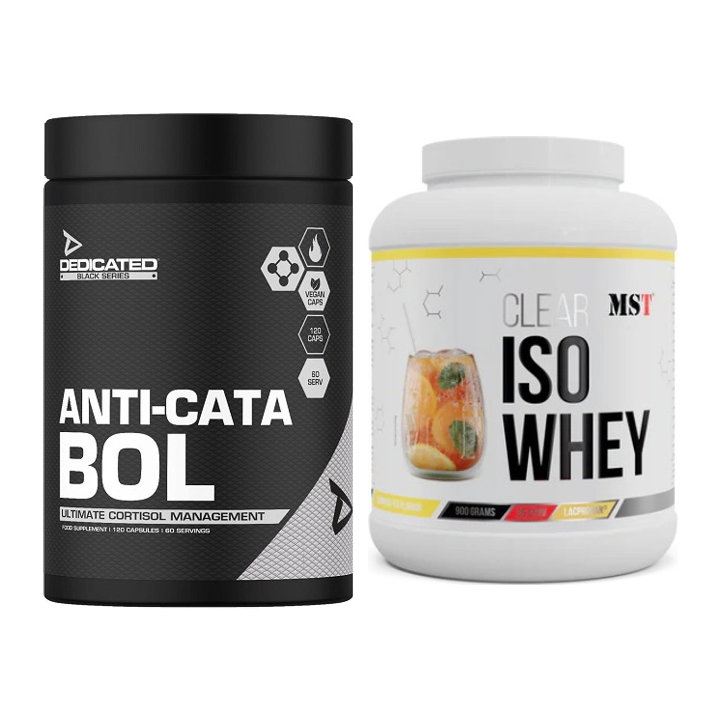 Diät-Duo: Dedicated Anti-Cata-Bol + MST Iso Clear – alle enthaltenen Artikel