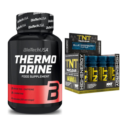 Diät-Duo: BioTech Thermo Drine + NXT Nutrition TNT Nuclear Shots – alle enthaltenen Artikel