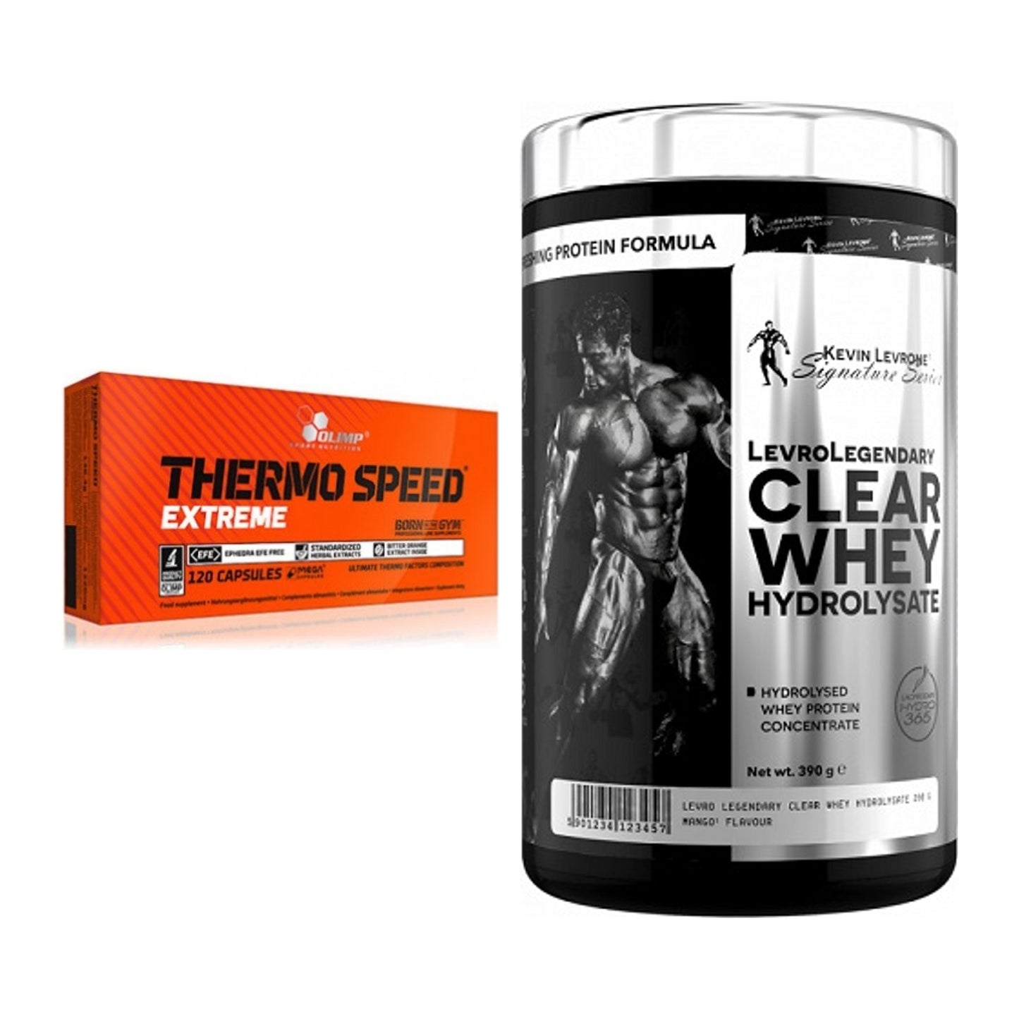 Diät-Duo: Olimp Thermo Speed Extreme Mega + Kevin Levrone Clear Whey – alle enthaltenen Artikel