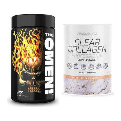 Diät-Duo: JNX Sports The Omen! 100 Kaps. + BioTech Clear Collagen – alle enthaltenen Artikel
