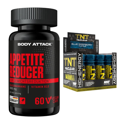 Diät-Duo: Body Attack Appetite Reducer + NXT Nutrition TNT Nuclear – alle enthaltenen Artikel