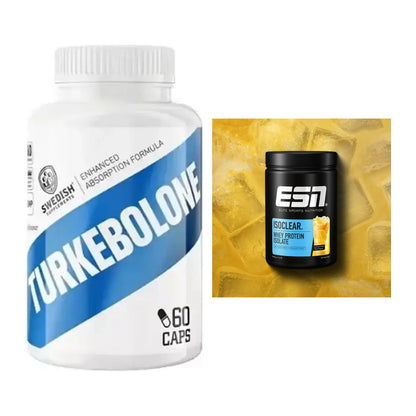 Diät-Duo: Swedish Supplements Turkebolone + ESN ISOCLEAR Whey Isolate – alle enthaltenen Artikel