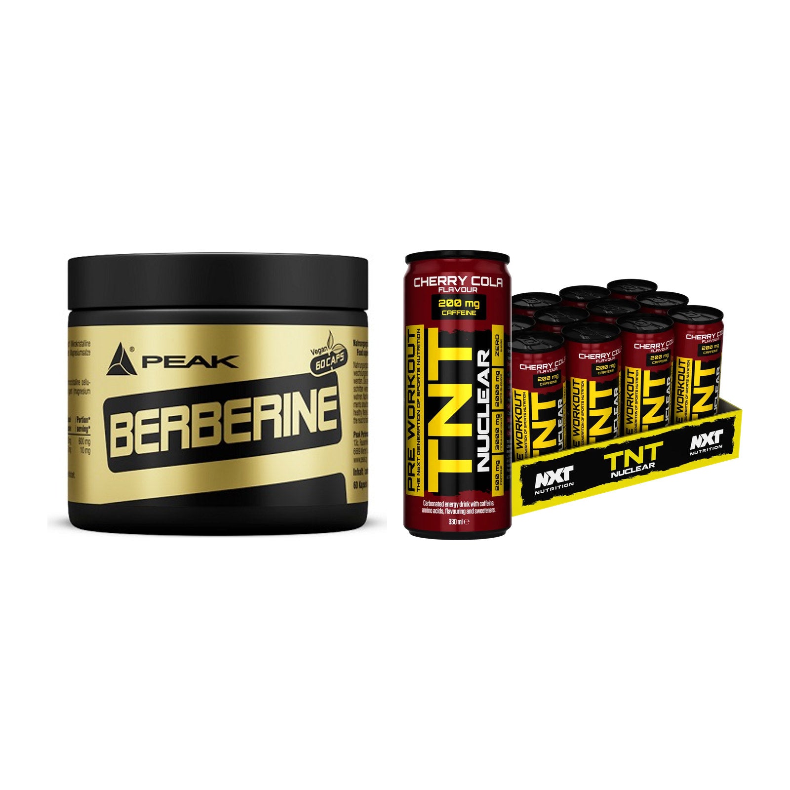 Diät-Duo: Peak Berberine + NXT Nutrition TNT NUCLEAR – alle enthaltenen Artikel