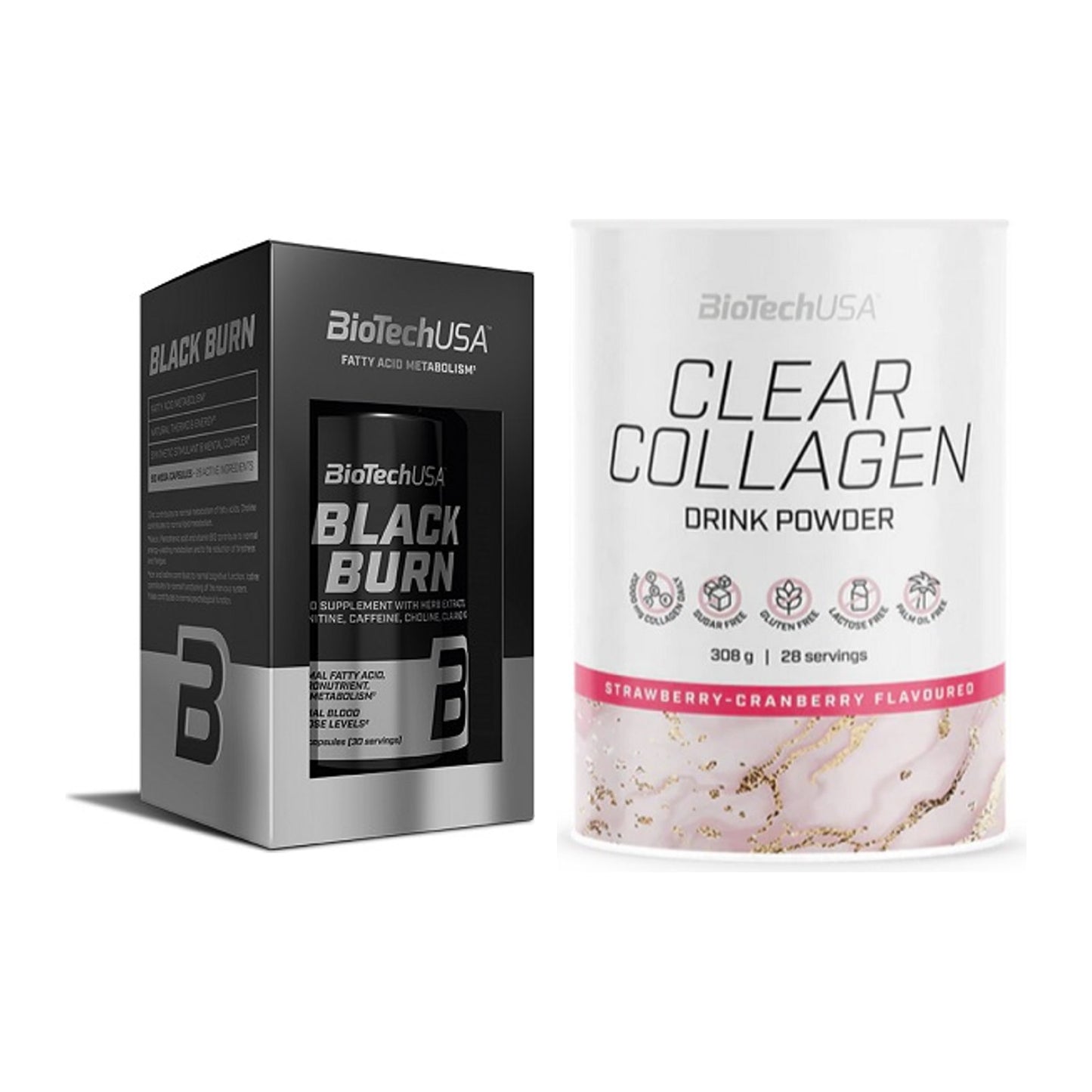 Diät-Duo: BioTech Black Burn + BioTech Clear Collagen – alle enthaltenen Artikel