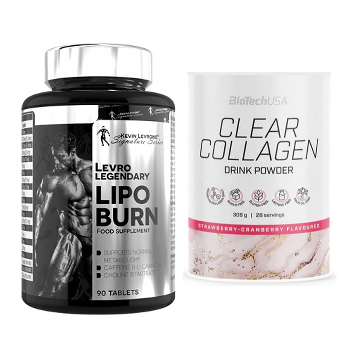 Diät-Duo: Kevin Levrone Lipo Burn + BioTech Clear Collagen – alle enthaltenen Artikel