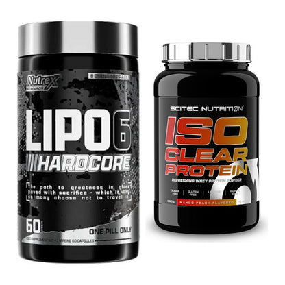 Diät-Duo: Nutrex Lipo 6 Hardcore + Scitec IsoClear Protein – alle enthaltenen Artikel