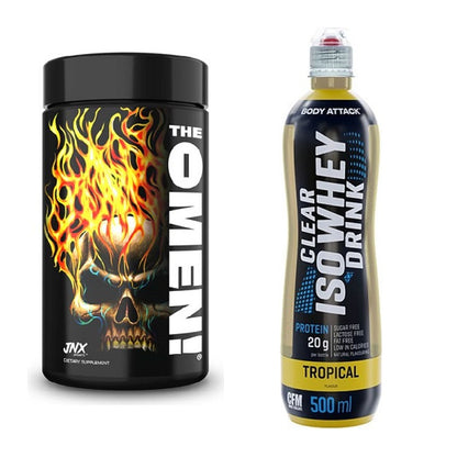 Diät-Duo: JNX Sports The Omen! 100 + Body Attack Clear Iso Whey – alle enthaltenen Artikel
