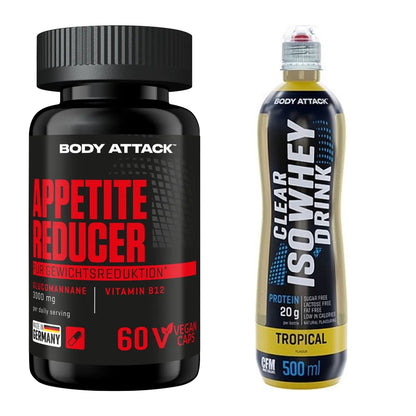 Diät-Duo: Body Attack Appetite Reducer + Body Attack Clear Iso Whey – alle enthaltenen Artikel