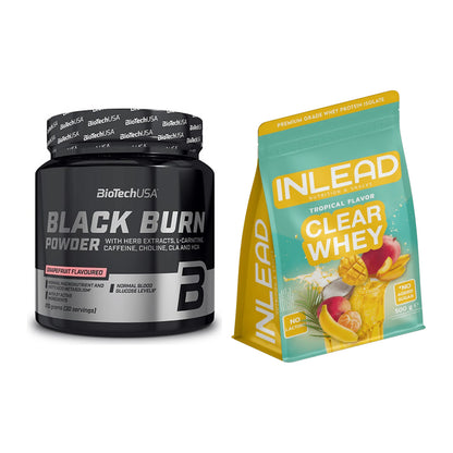 Diät-Duo: BioTech Black Burn Powder + INLEAD Clear Whey Isolate – alle enthaltenen Artikel
