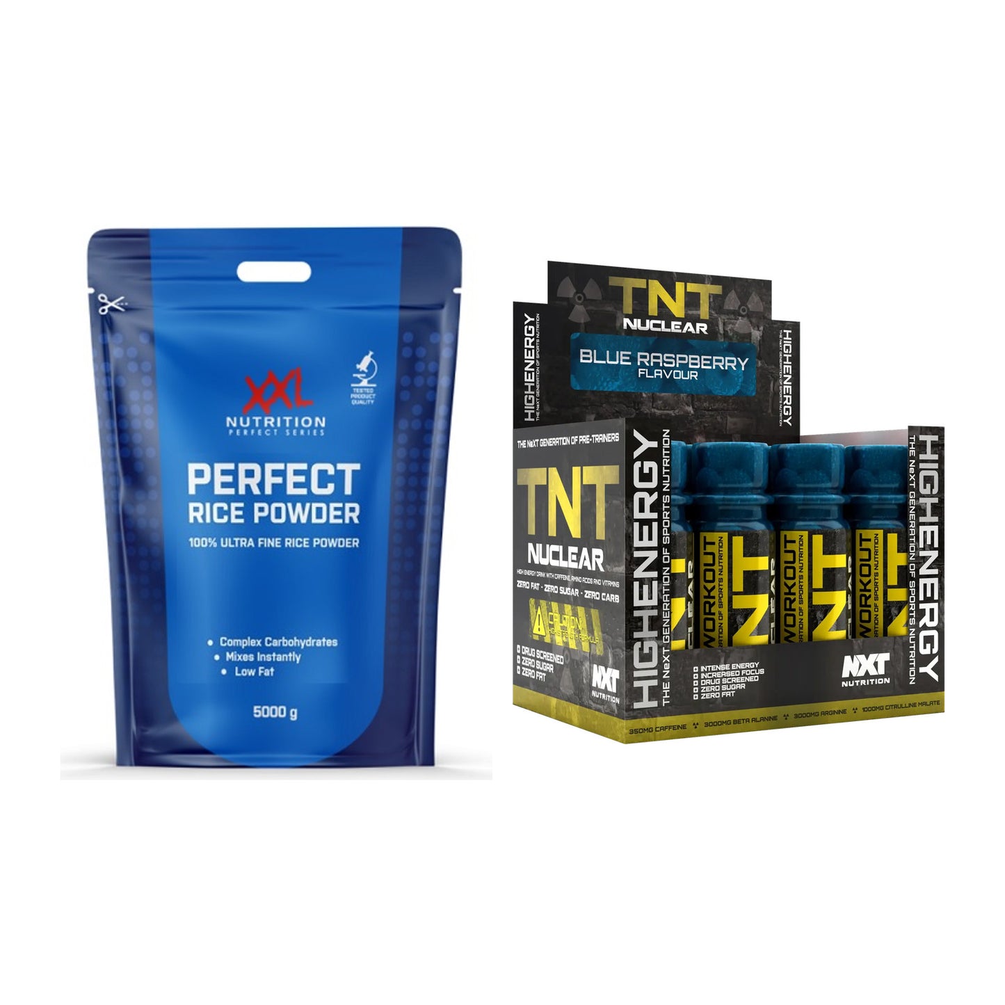 Diät-Duo: XXL Nutrition Perfect Rice + NXT Nutrition TNT Nuclear – alle enthaltenen Artikel