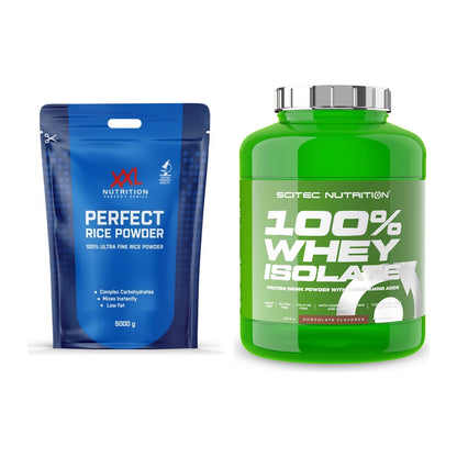 Diät-Duo: XXL Nutrition Perfect Rice Powder + Scitec Whey Isolate – alle enthaltenen Artikel