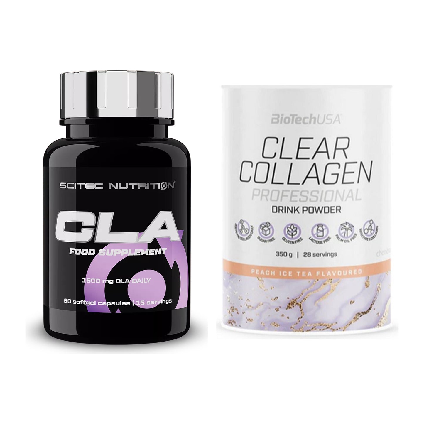 Diät-Duo: Scitec CLA + BioTech Clear Collagen – alle enthaltenen Artikel