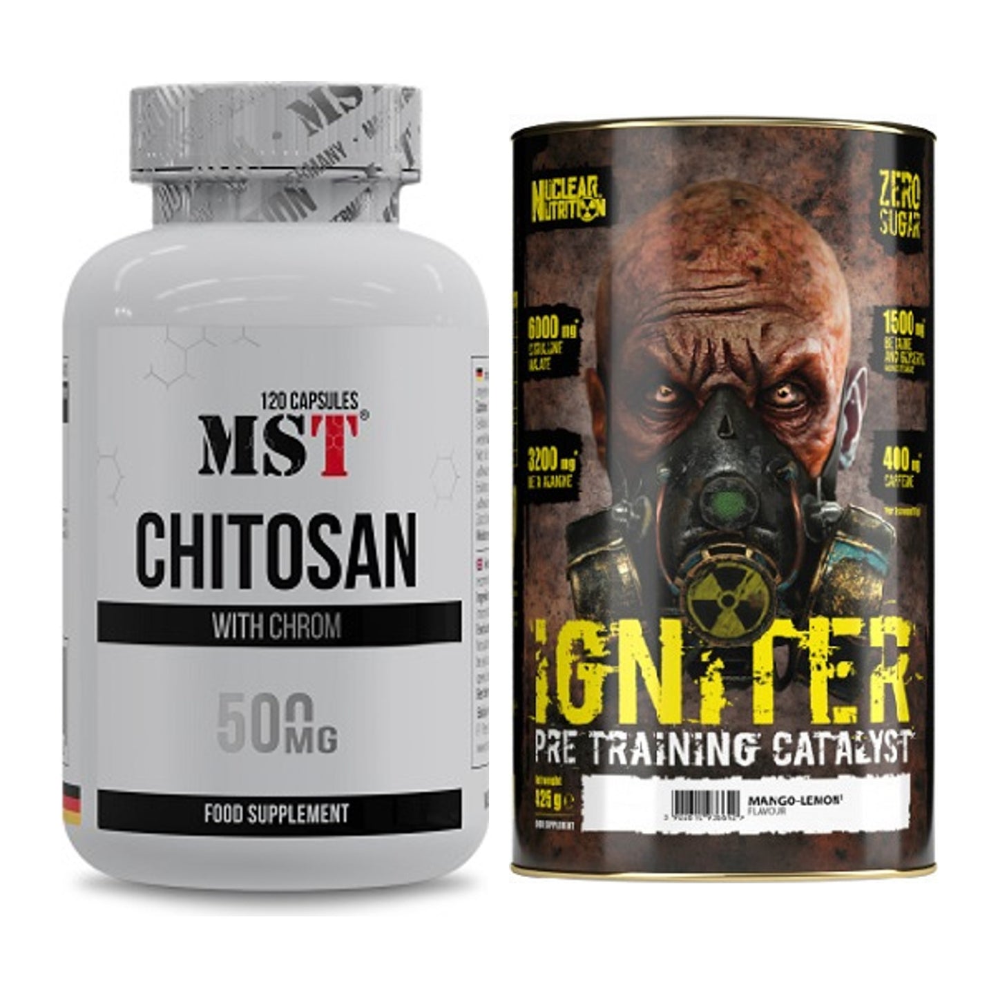 Diät-Duo: MST Chitosan + Chrom + Nuclear Nutrition IGNITER Booster – alle enthaltenen Artikel