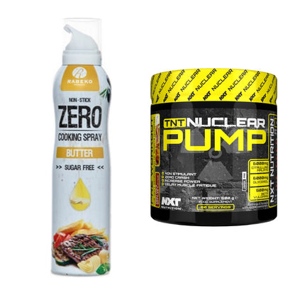 Diät-Duo: Rabeko Zero Cooking Spray + NXT Nutrition TNT Nuclear Pump – alle enthaltenen Artikel