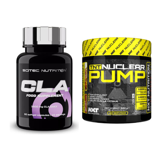 Diät-Duo: Scitec CLA + NXT Nutrition TNT Nuclear Pump – alle enthaltenen Artikel