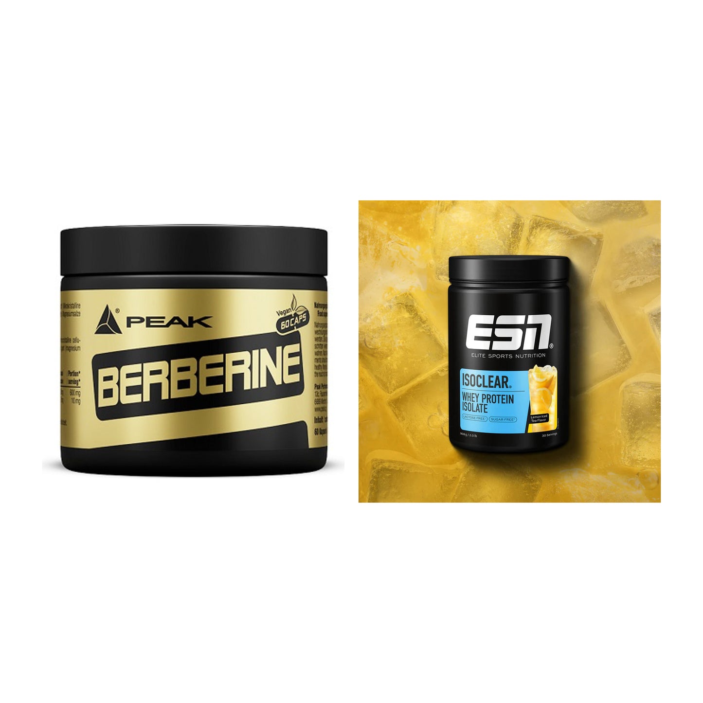 Diät-Duo: Peak Berberine + ESN ISOCLEAR Whey Isolate – alle enthaltenen Artikel