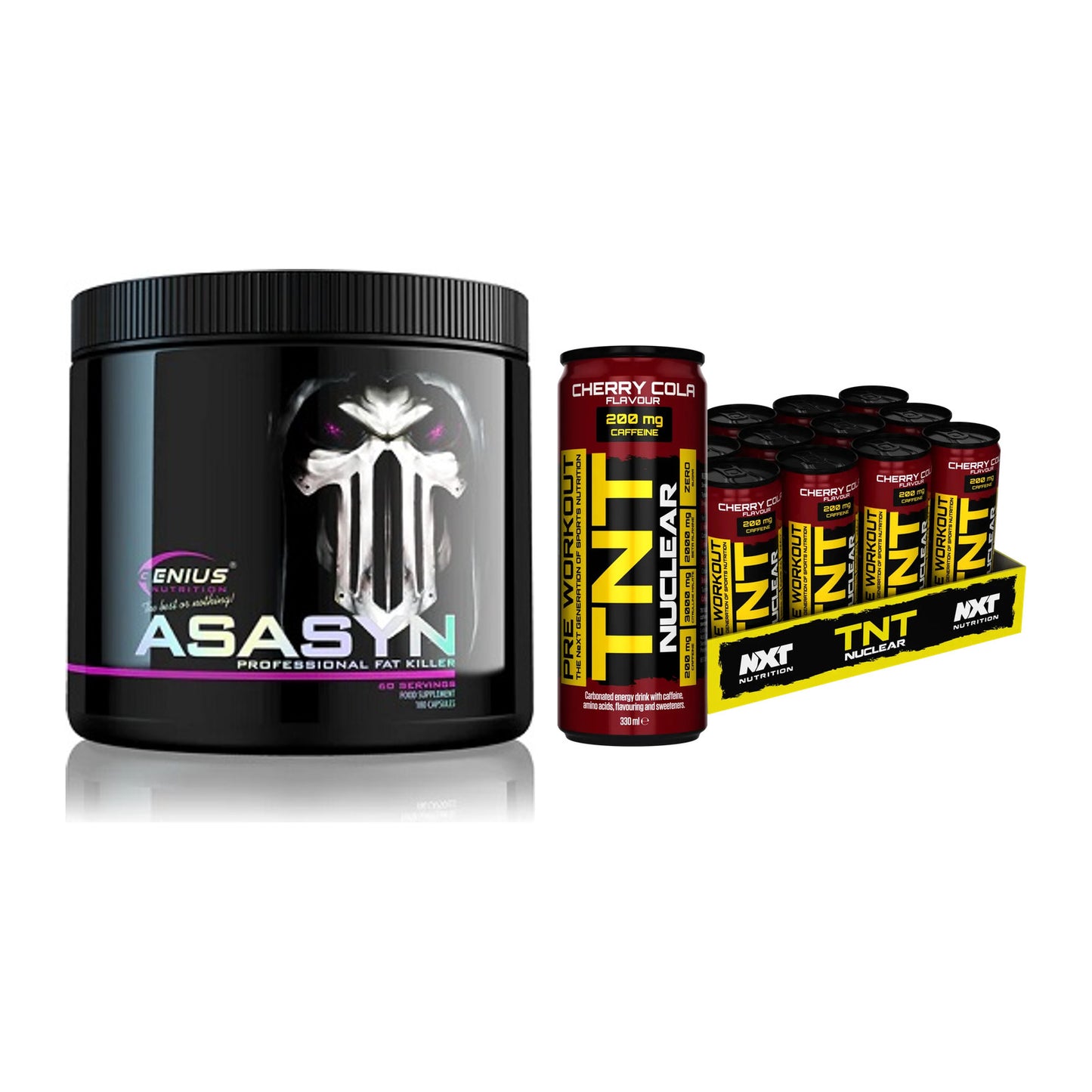 Diät-Duo: Genius Nutrition Asasyn + NXT Nutrition TNT NUCLEAR – alle enthaltenen Artikel