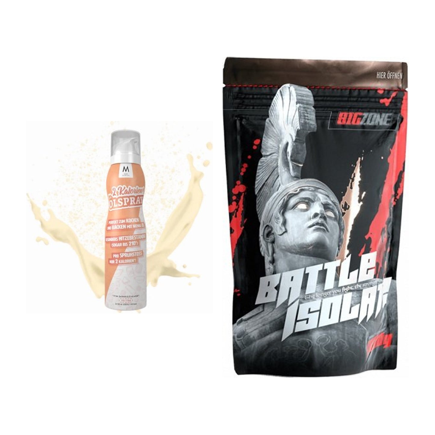 Diät-Duo: More Nutrition 2 Kalorien Ölspray + Big Zone Battle Isolate – alle enthaltenen Artikel