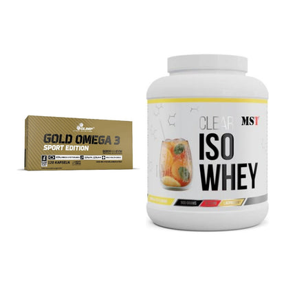 Diät-Duo: Olimp Omega 3 Sport Edition + MST Iso Clear – alle enthaltenen Artikel