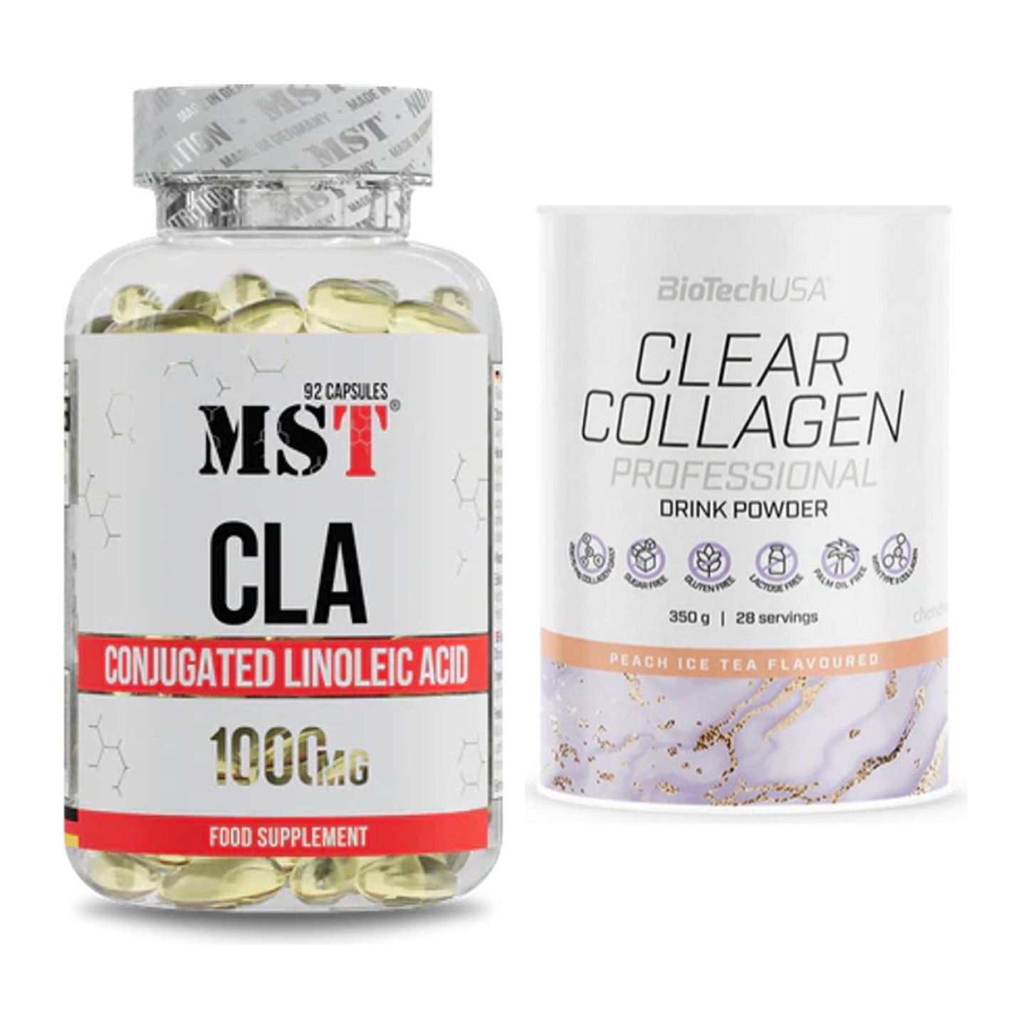 Diät-Duo: MST CLA 1000mg + BioTech Clear Collagen – alle enthaltenen Artikel