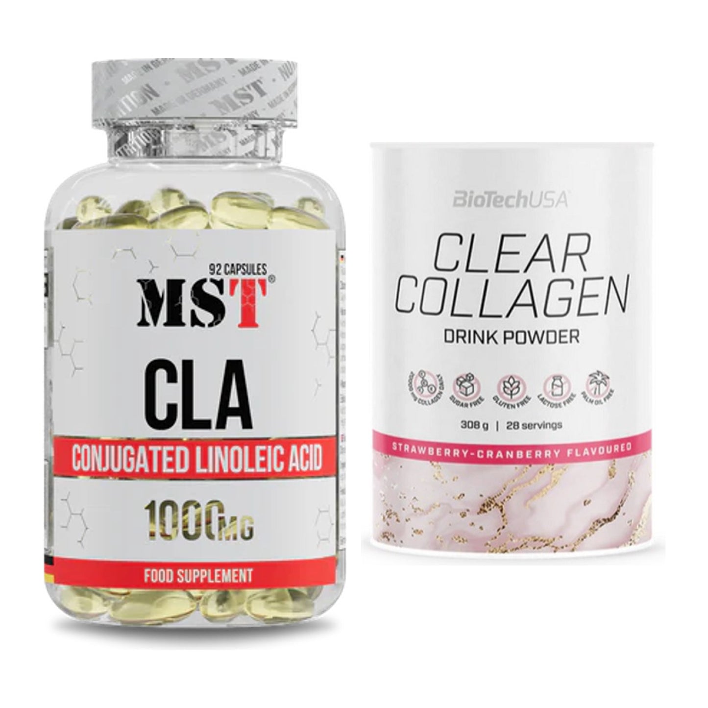 Diät-Duo: MST CLA 1000mg + BioTech Clear Collagen – alle enthaltenen Artikel