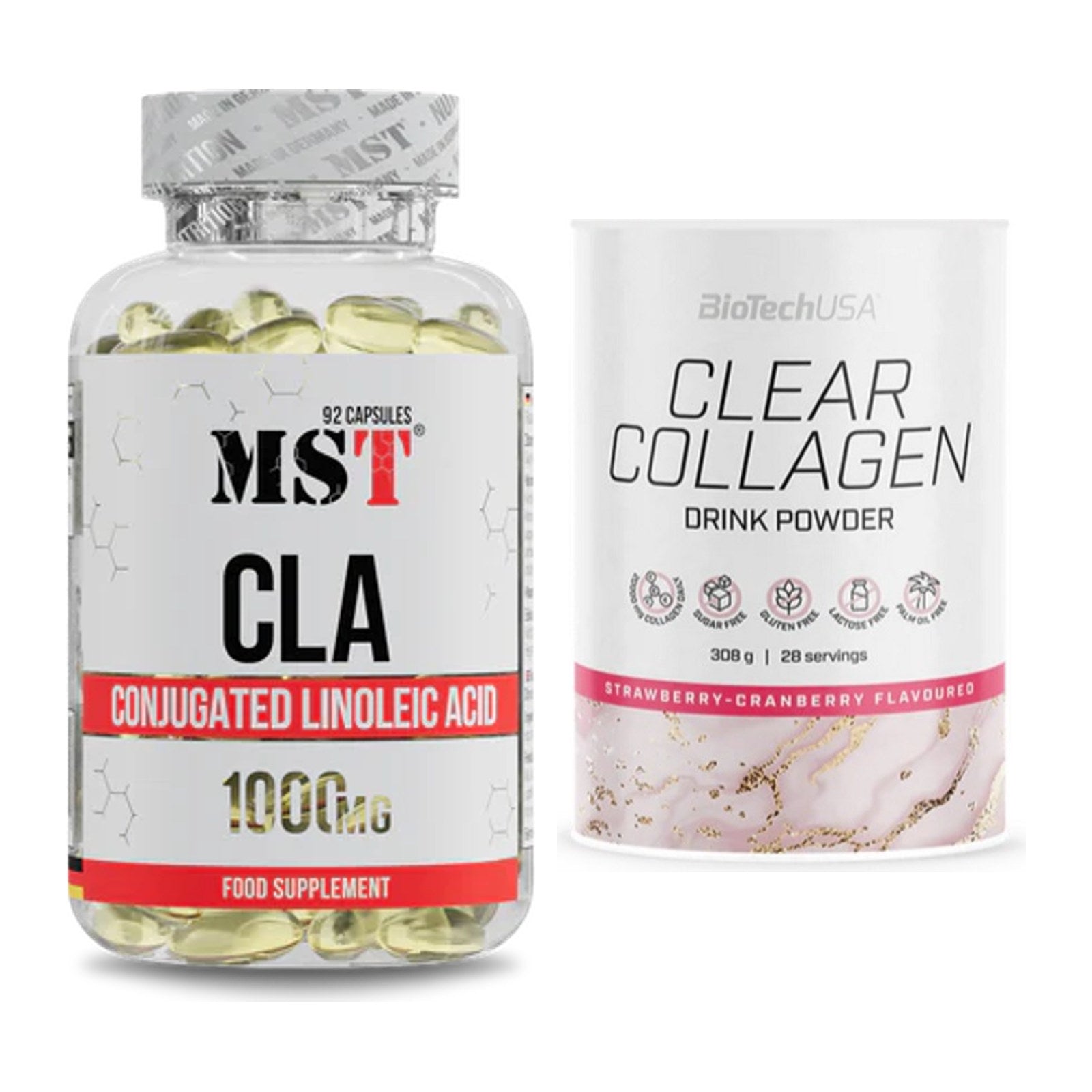 Diät-Duo: MST CLA 1000mg + BioTech Clear Collagen – alle enthaltenen Artikel