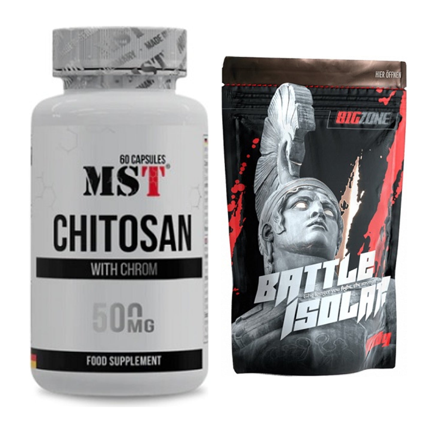 Diät-Duo: MST Chitosan + Chrom + Big Zone Battle Isolate – alle enthaltenen Artikel