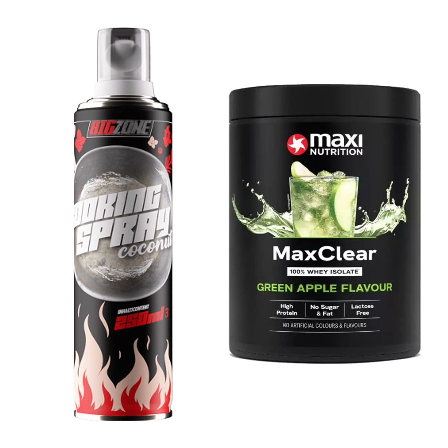 Diät-Duo: Big Zone Coconut Cooking + MaxiNutrition MaxClear 100% – alle enthaltenen Artikel