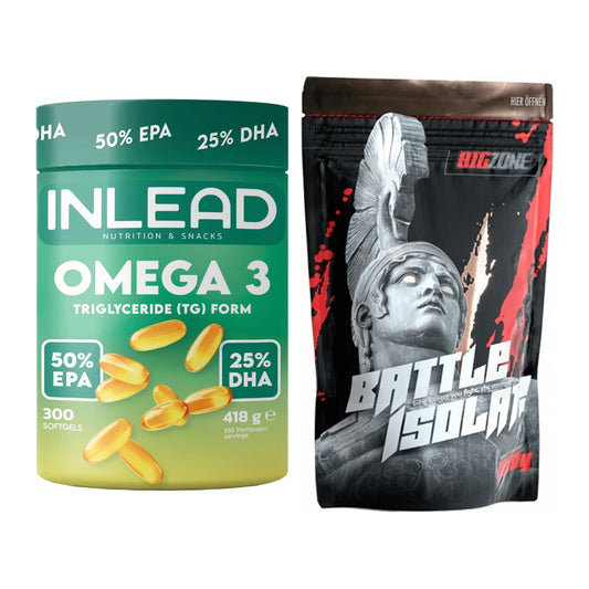Diät-Duo: INLEAD Omega-3 + Big Zone Battle Isolate – alle enthaltenen Artikel