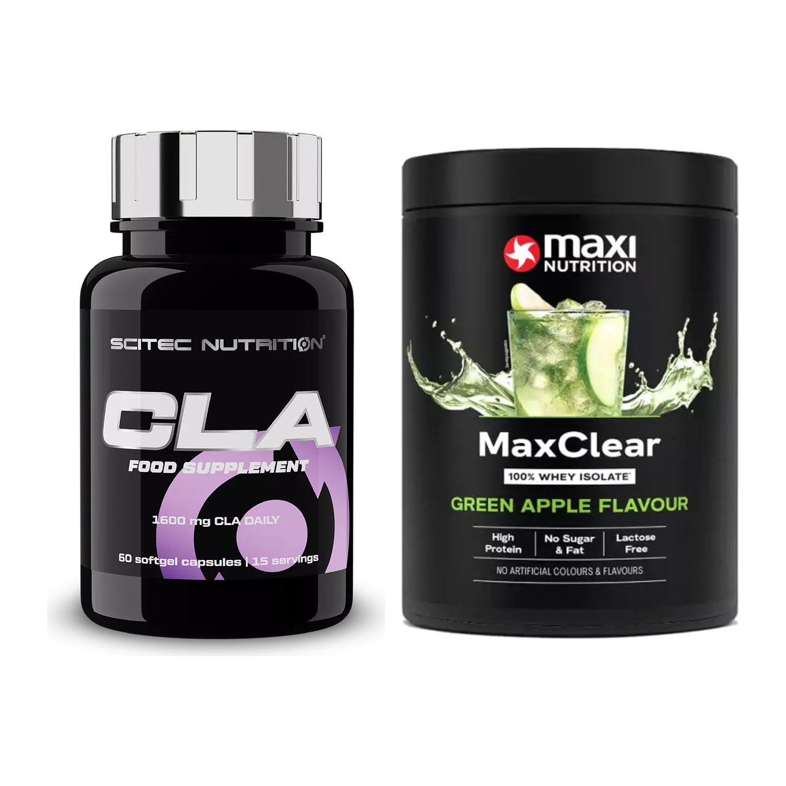 Diät-Duo: Scitec CLA + MaxiNutrition MaxClear 100% Clear – alle enthaltenen Artikel