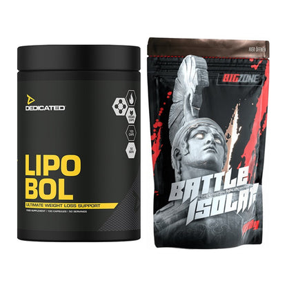 Diät-Duo: Dedicated Lipo-Bol + Big Zone Battle Isolate – alle enthaltenen Artikel