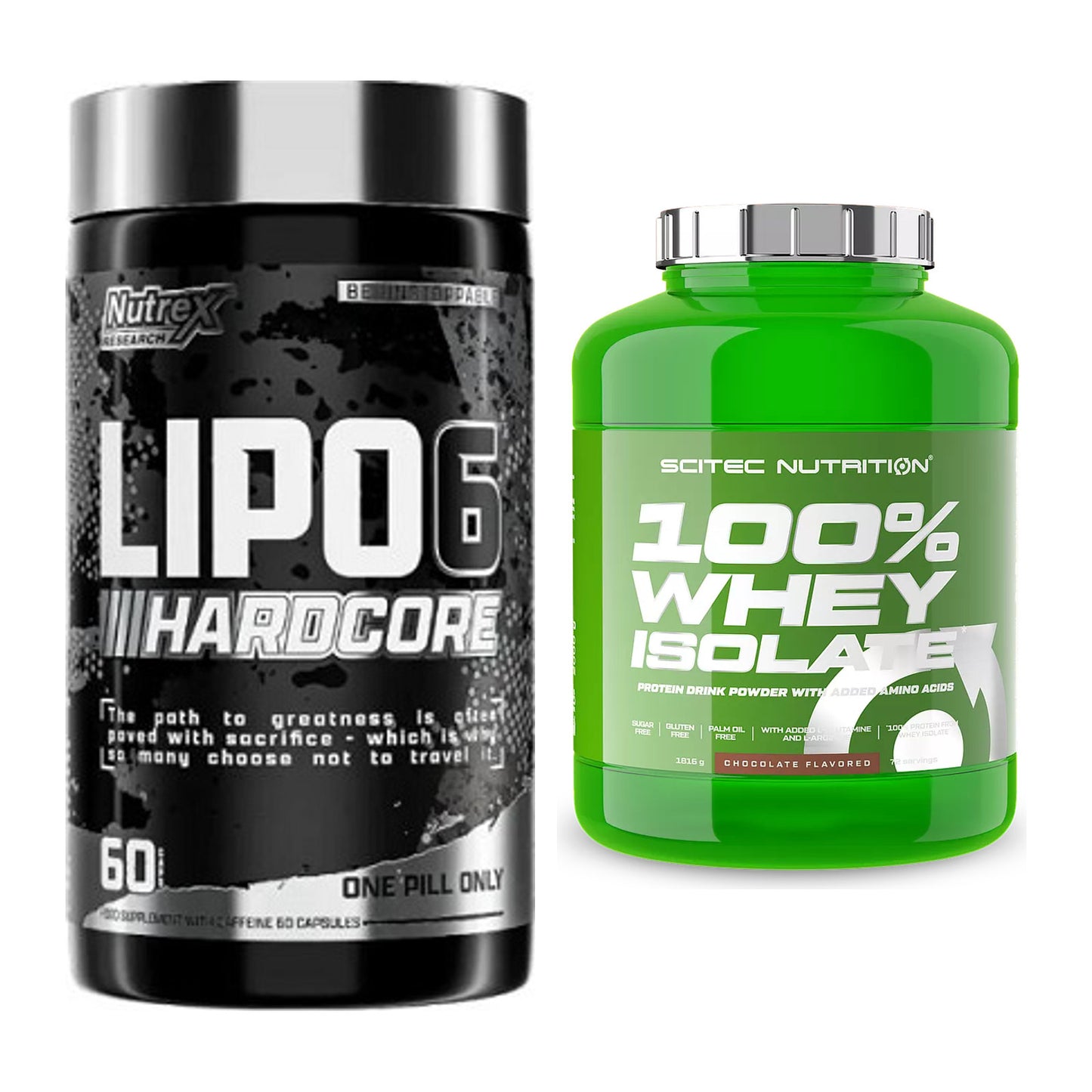 Diät-Duo: Nutrex Lipo 6 Hardcore + Scitec Whey Isolate – alle enthaltenen Artikel