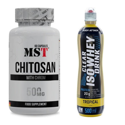 Diät-Duo: MST Chitosan + Chrom + Body Attack Clear Iso Whey Drink – alle enthaltenen Artikel