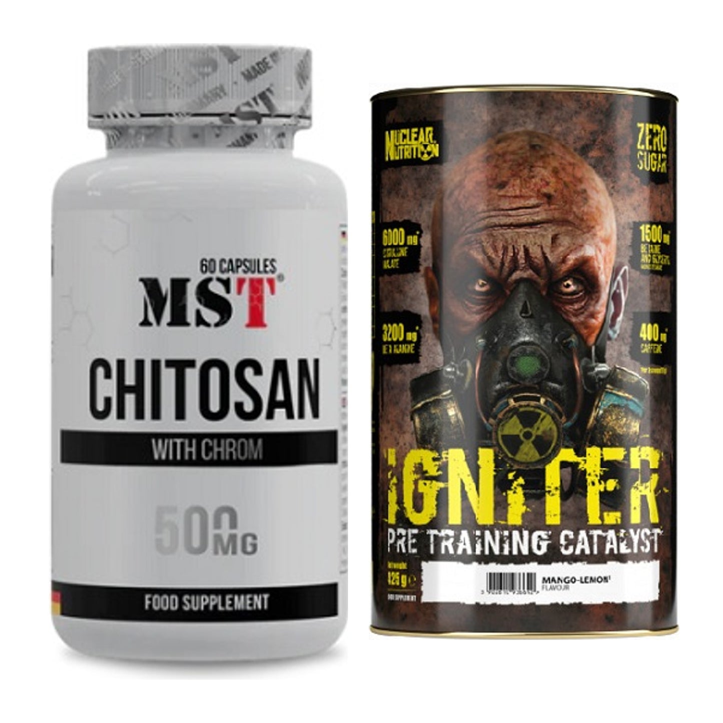 Diät-Duo: MST Chitosan + Chrom + Nuclear Nutrition IGNITER Booster – alle enthaltenen Artikel
