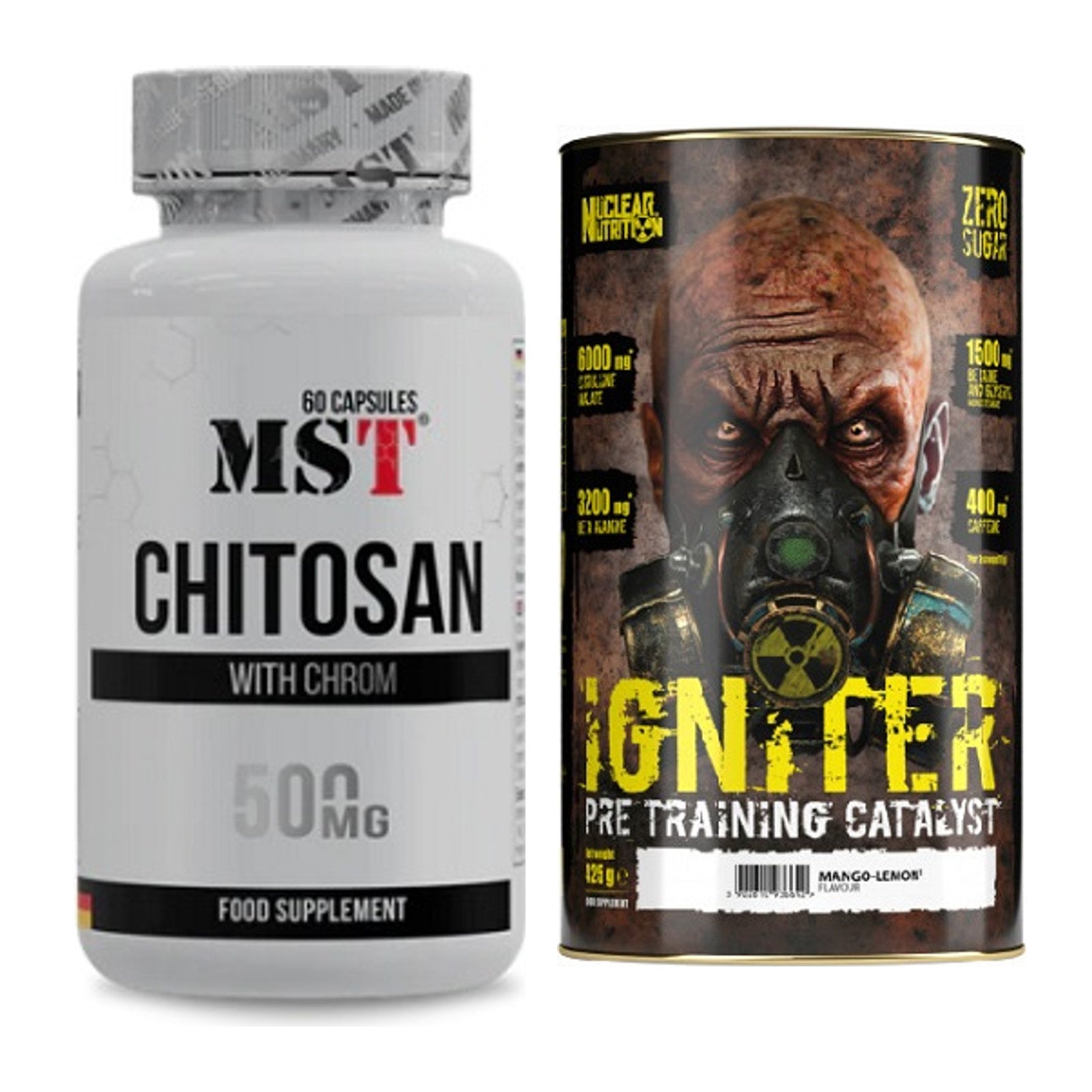 Diät-Duo: MST Chitosan + Chrom + Nuclear Nutrition IGNITER Booster – alle enthaltenen Artikel