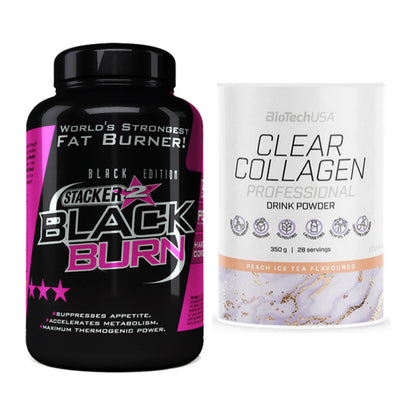 Diät-Duo: Stacker2 Black Burn Fatburner + BioTech Clear Collagen – alle enthaltenen Artikel