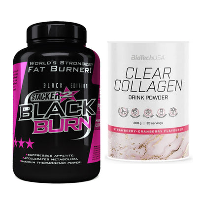 Diät-Duo: Stacker2 Black Burn Fatburner + BioTech Clear Collagen – alle enthaltenen Artikel