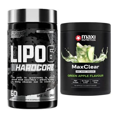 Diät-Duo: Nutrex Lipo 6 Hardcore + MaxiNutrition MaxClear 100% Clear – alle enthaltenen Artikel