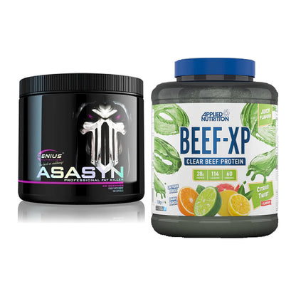 Diät-Duo: Genius Nutrition Asasyn + Applied Nutrition Clear Beef XP – alle enthaltenen Artikel