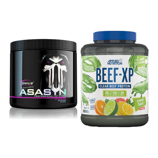 Diät-Duo: Genius Nutrition Asasyn + Applied Nutrition Clear Beef XP – alle enthaltenen Artikel