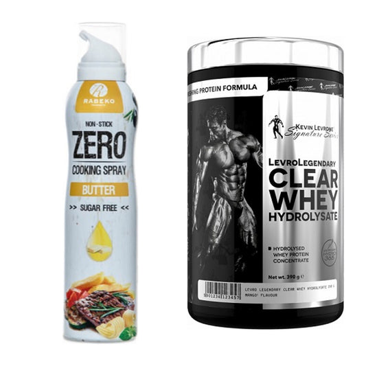Diät-Duo: Rabeko Zero Cooking Spray + Kevin Levrone Clear Whey – alle enthaltenen Artikel
