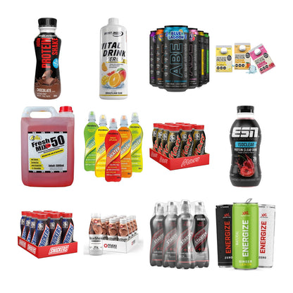 Drinks-Großkiste: 2× Body Attack High Protein Shake + 11 weitere – alle enthaltenen Artikel