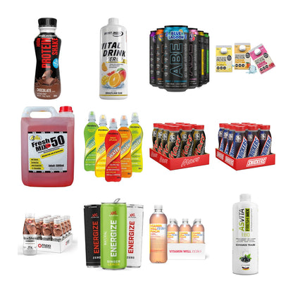Drinks-Kiste: Body Attack + Best Body + Applied + 9 weitere – alle enthaltenen Artikel