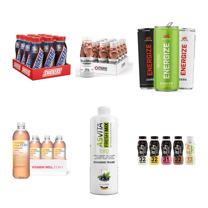 Drinks-Probierset: Snickers High + MaxiNutrition + 4 weitere – alle enthaltenen Artikel